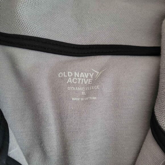 Old Navy Sctive Dynamic Fleece Light Grey Full Zip Sweater Mens Size XL - Picture 5 of 6